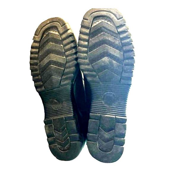 Vintage VTG Canadian black leather boots sz 8 women's zip wide calves winter - Picture 5 of 8